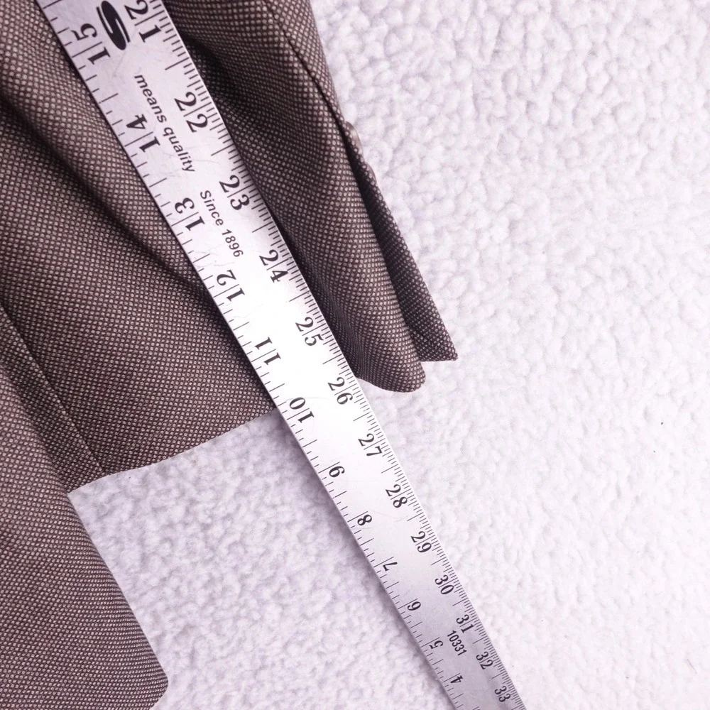 Loro Piana Super 130s Wool Suit Mens 50R 44 Brown 2 Piece DEAN CT Cremieux